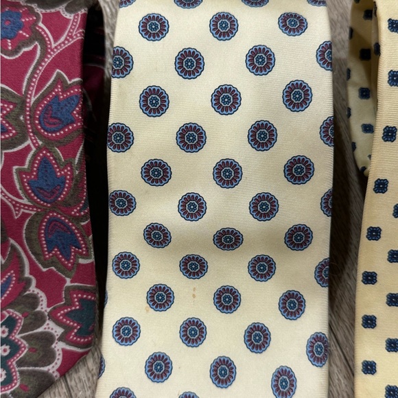 Lot of 3 Vintage Bert Pulitzer Mens Tie Pattern 100% Silk Made In USA - Picture 3 of 7